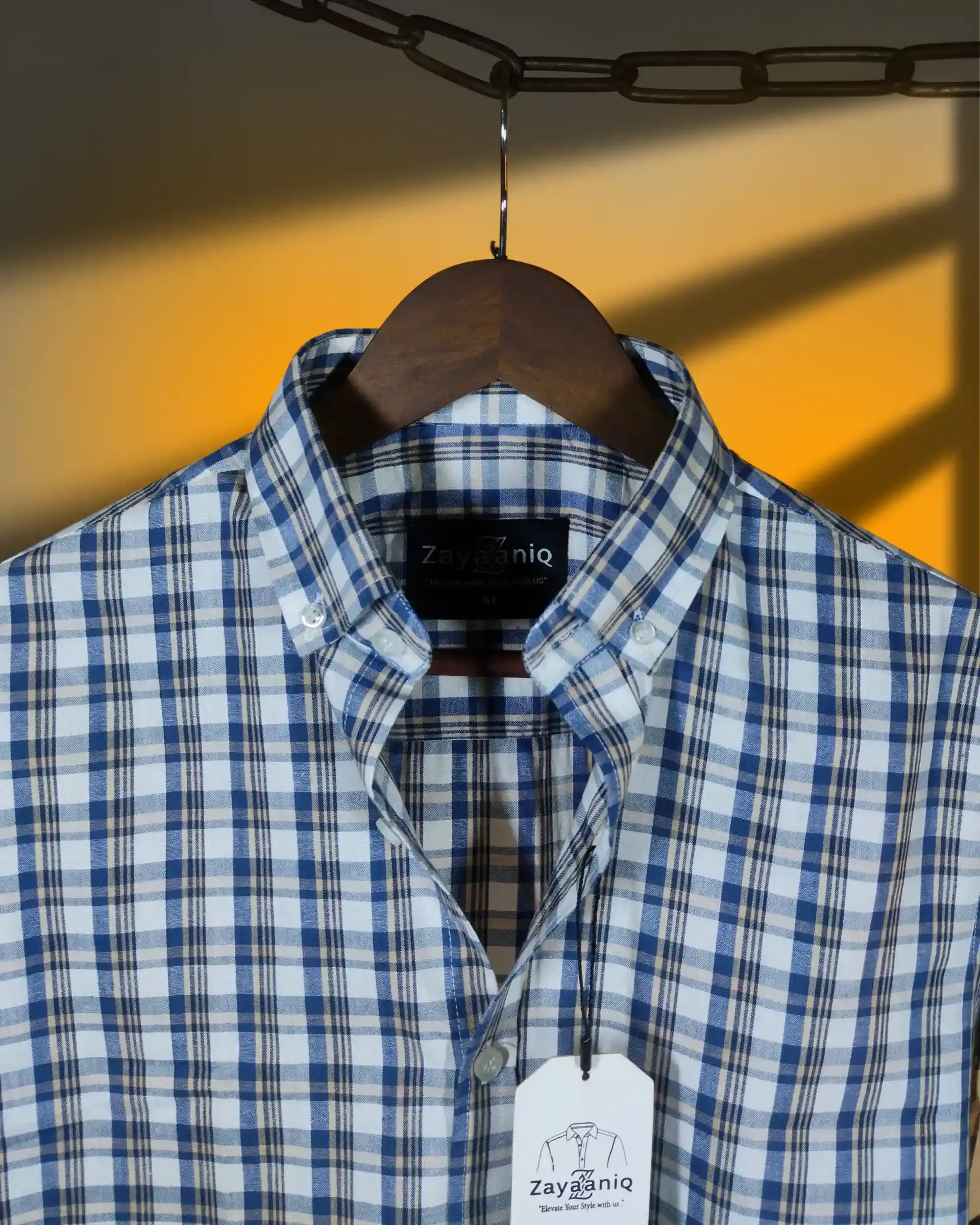 Classic Blue & Beige Plaid