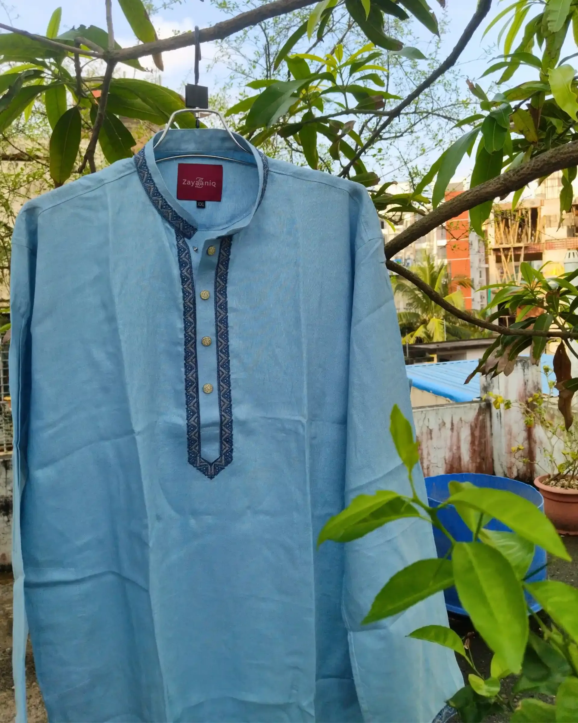 Powder Blue Embroidered view 4