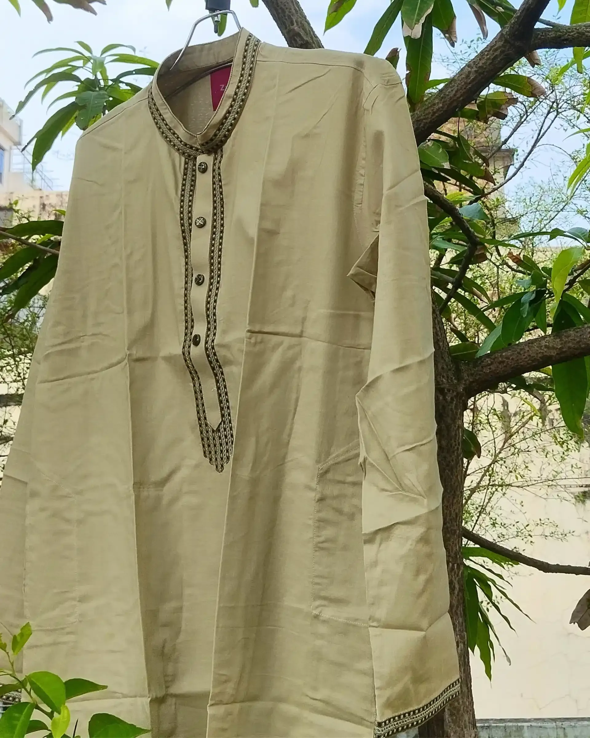 Beige Gold Embroidered view 2