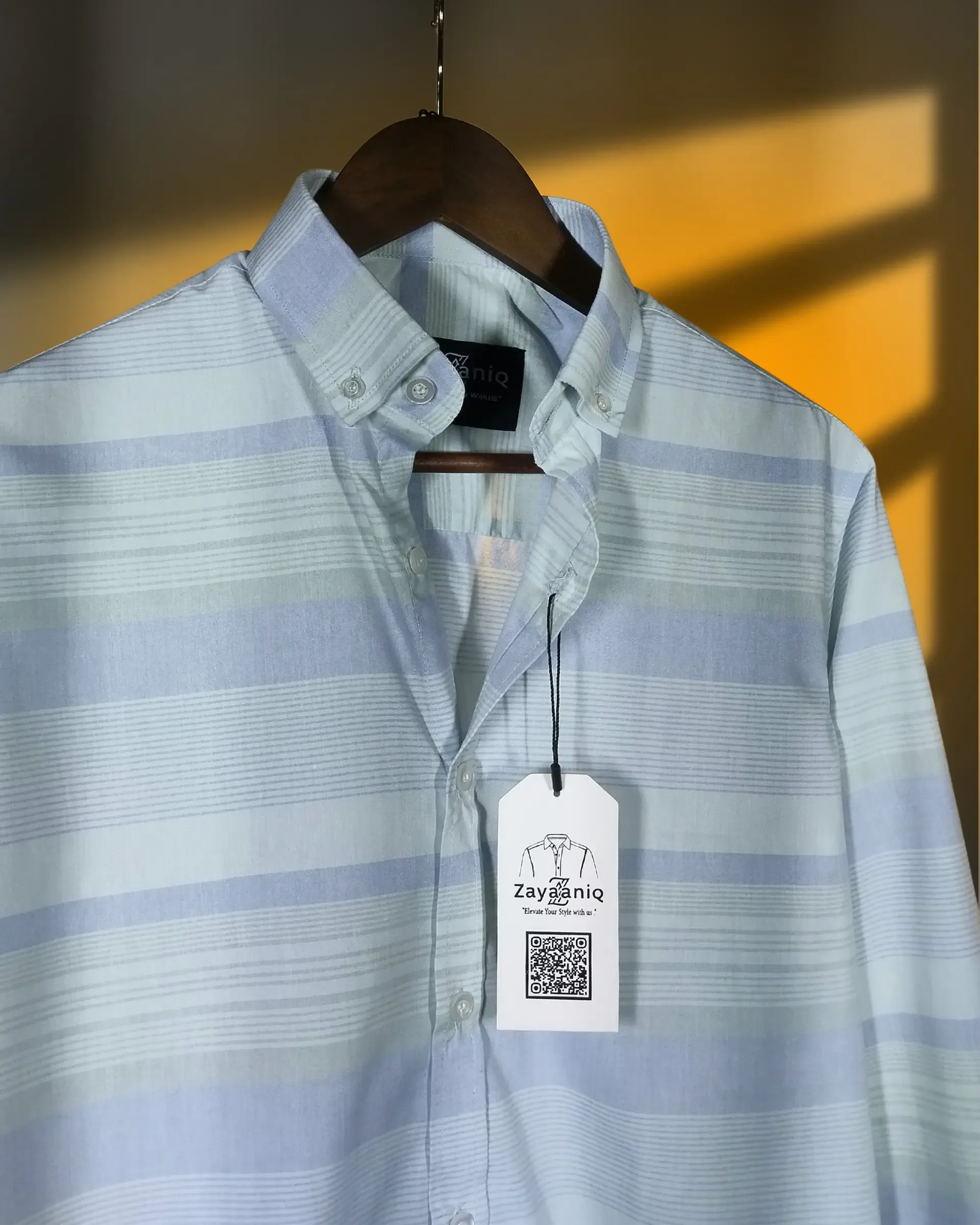 Soft Mint & Sky Blue Multi-Striped