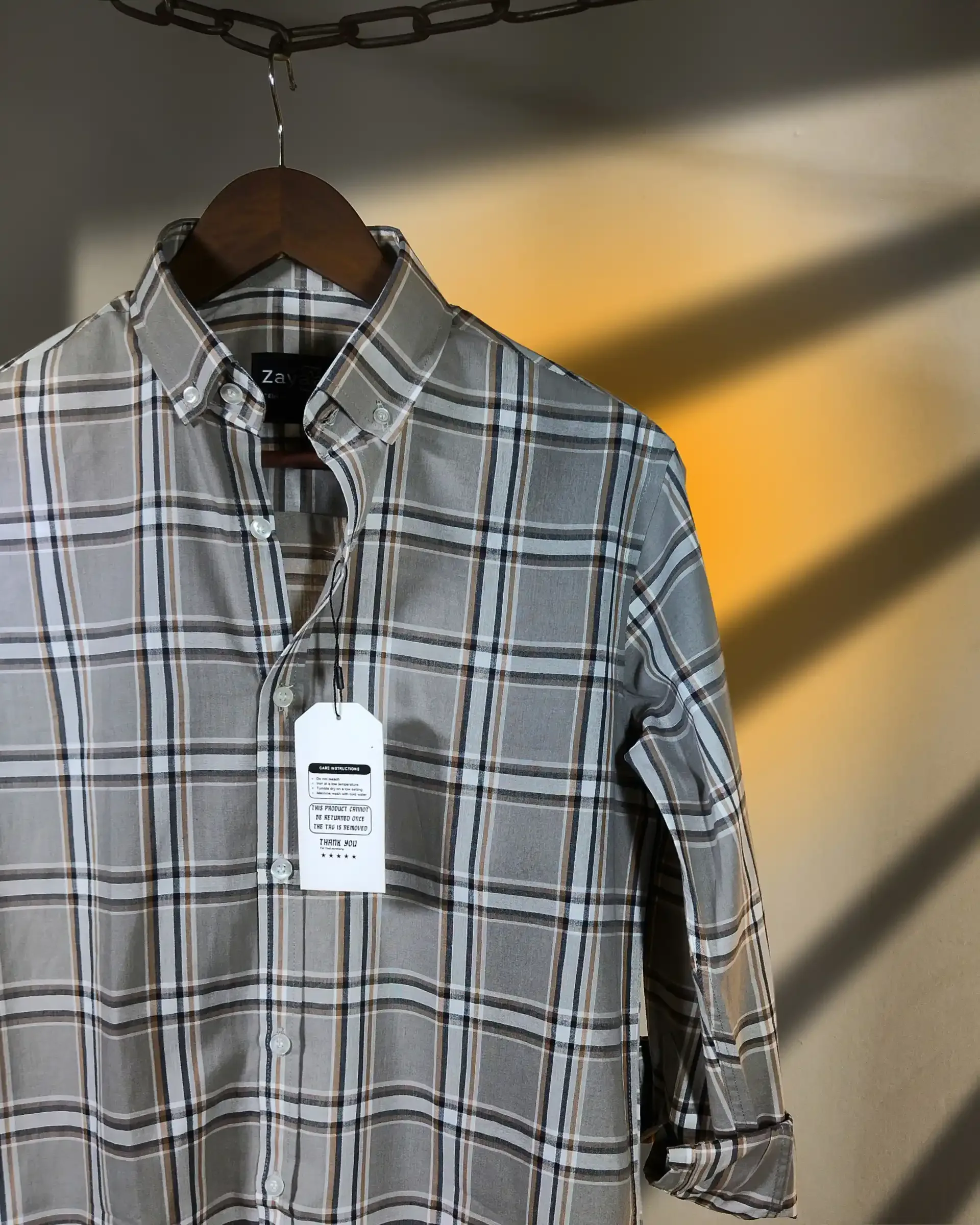 Taupe & Tan Checkered view 2