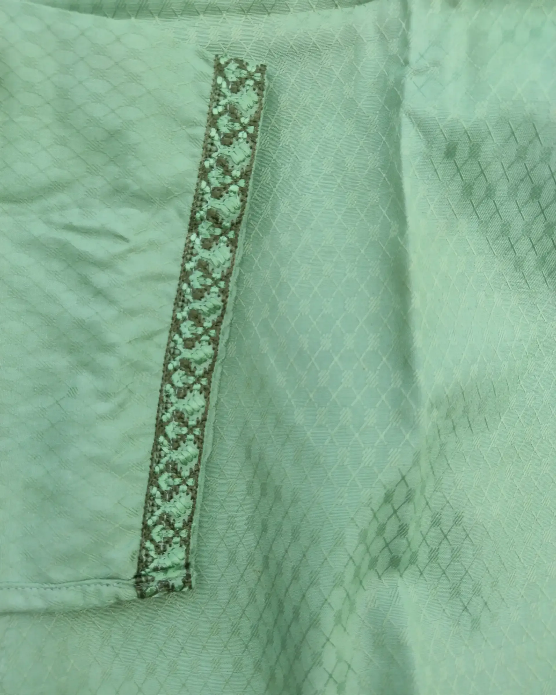 Sage Green Jacquard Embroidered view 3