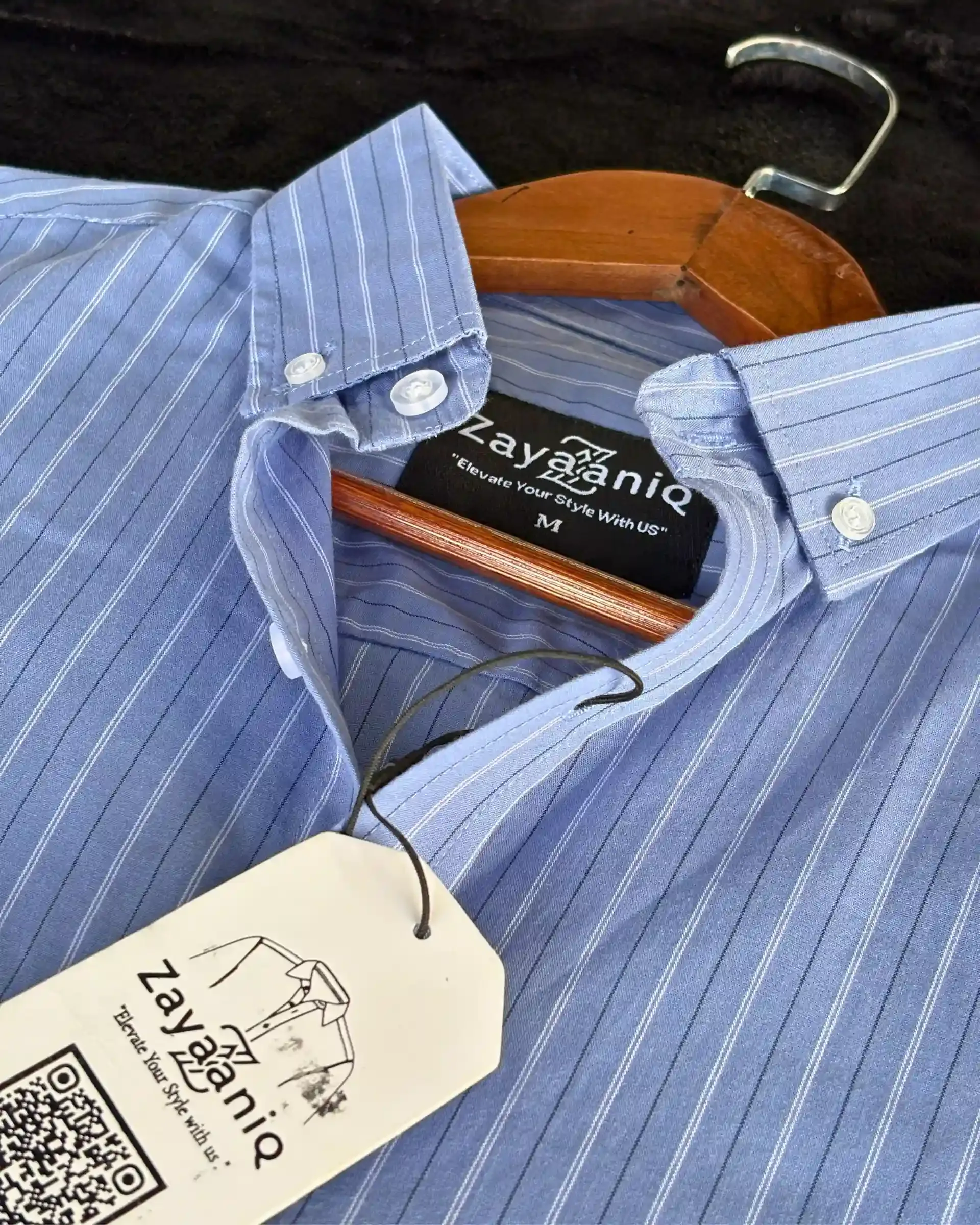 Sky Blue Pinstriped