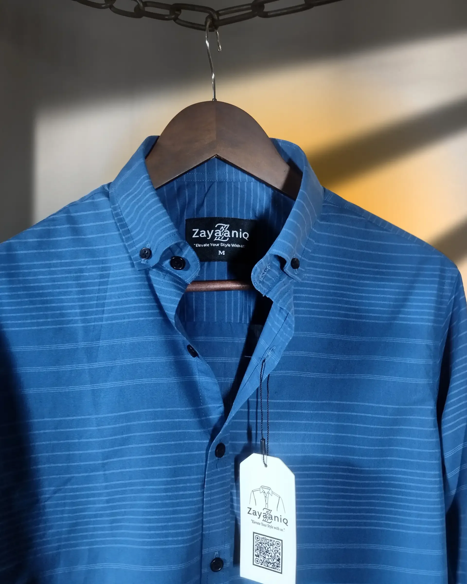 Steel Blue Horizontal Striped