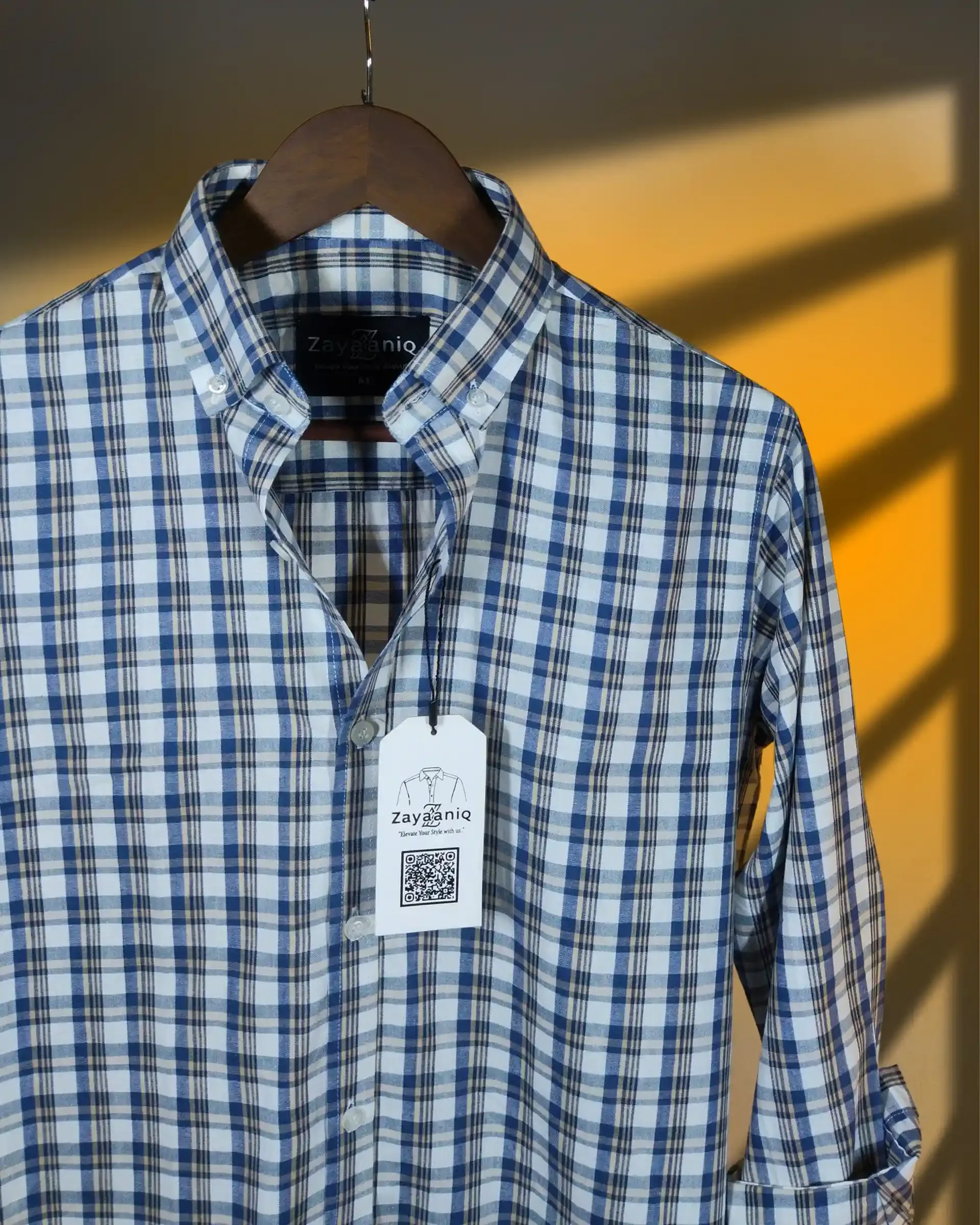 Classic Blue & Beige Plaid view 2