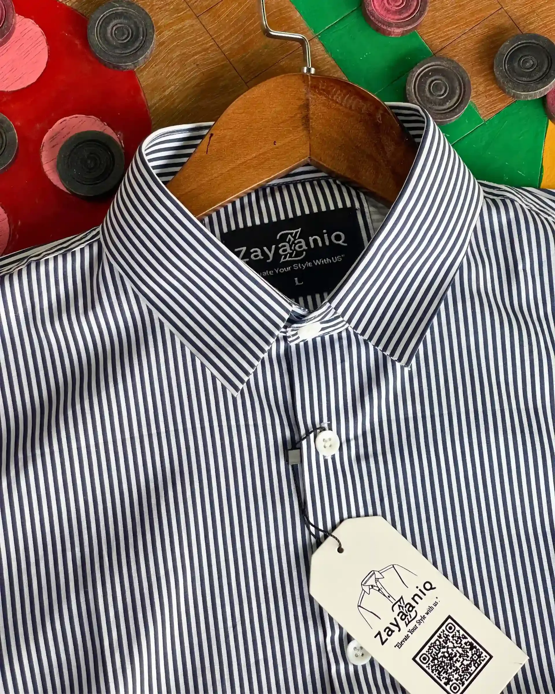 Black Striped Premium Cotton Shirt