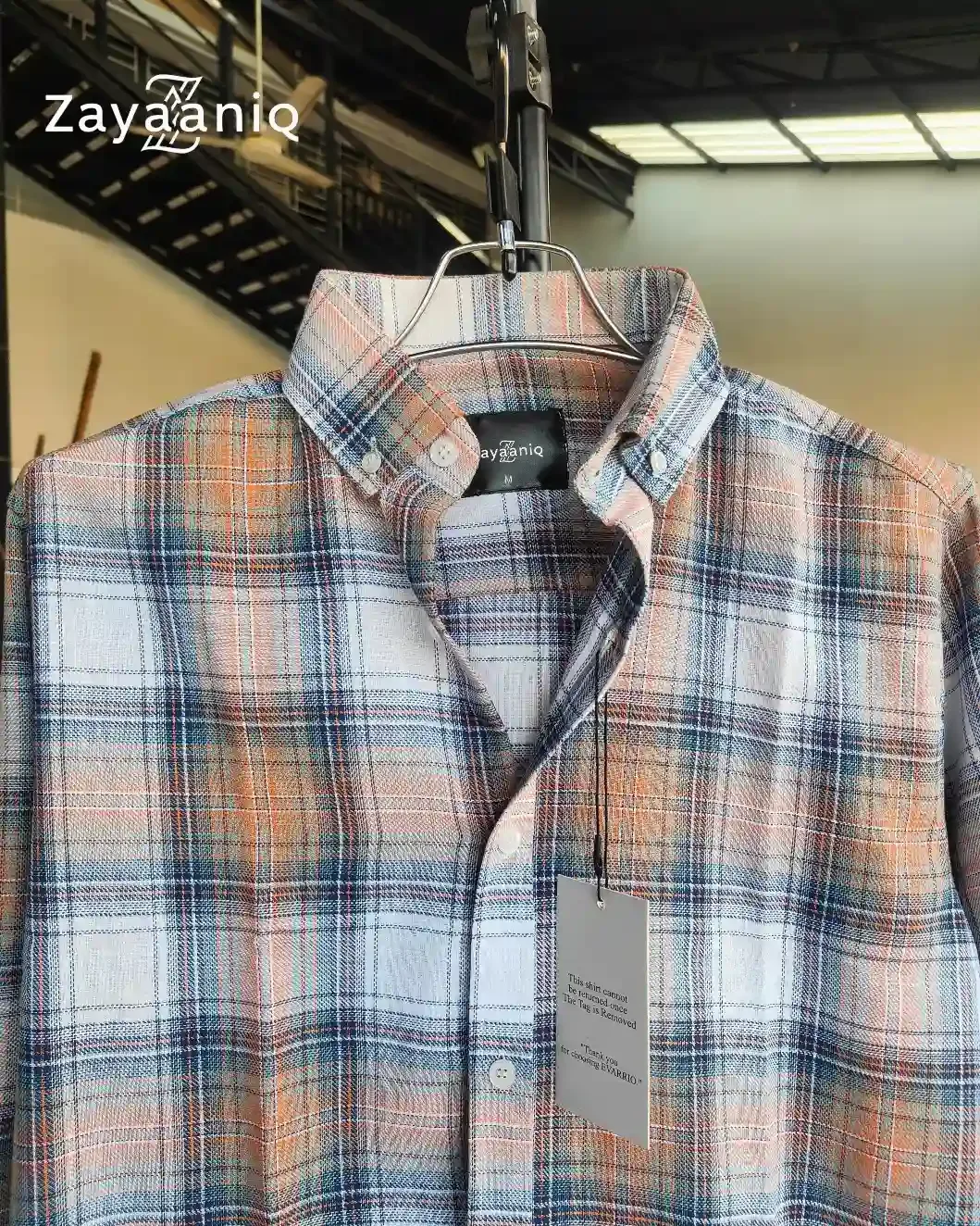 Rust & Slate Blue Plaid