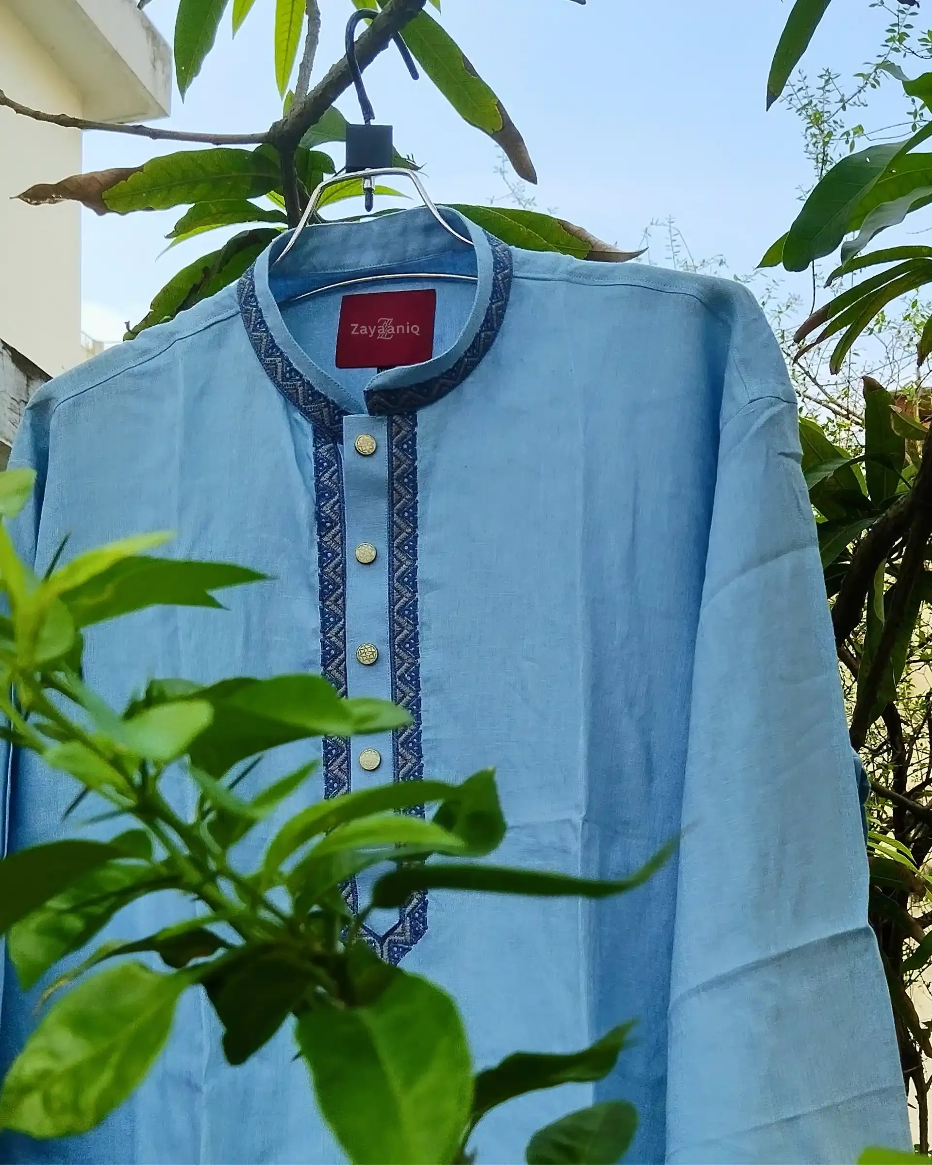 Powder Blue Embroidered view 2