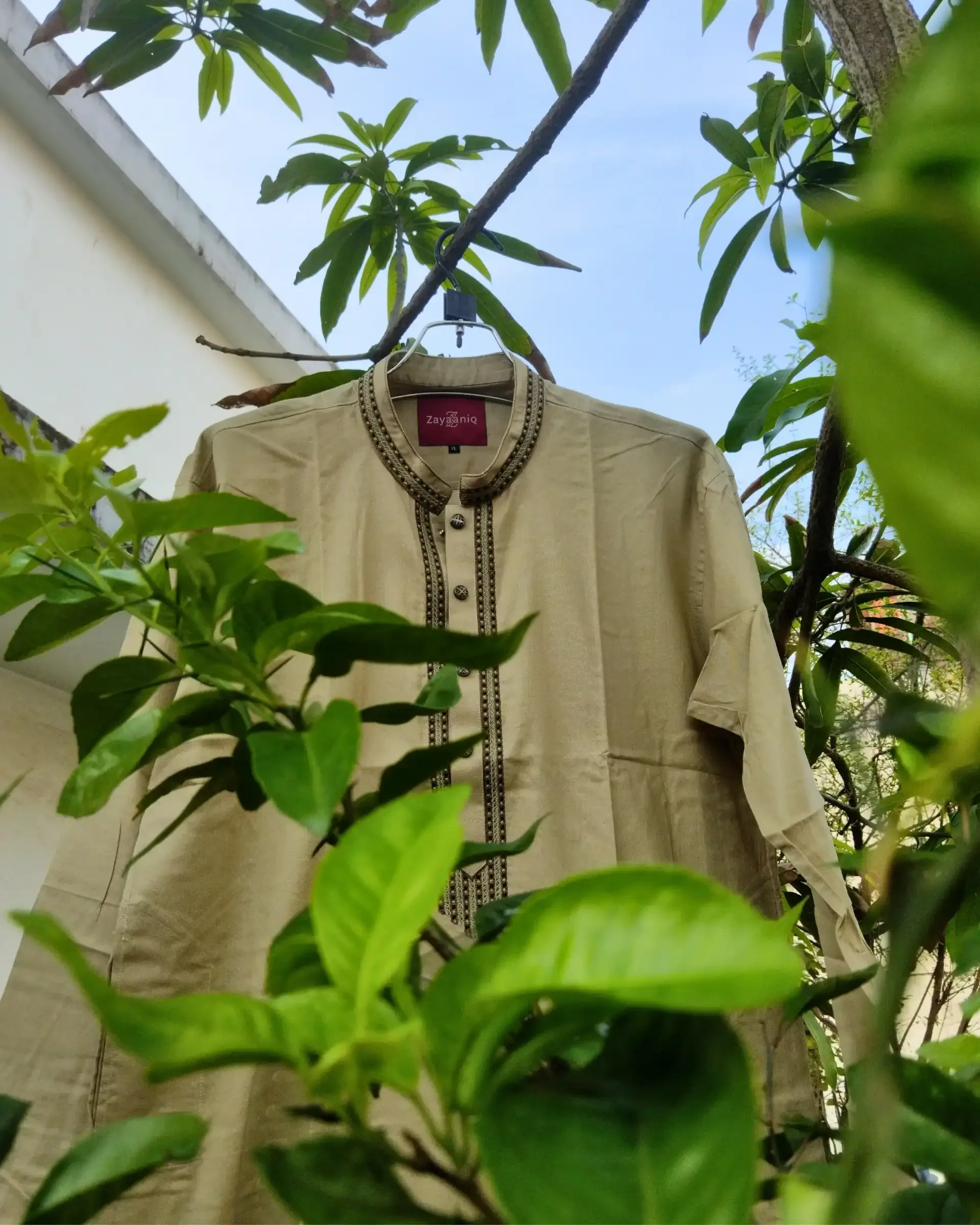 Beige Gold Embroidered view 3