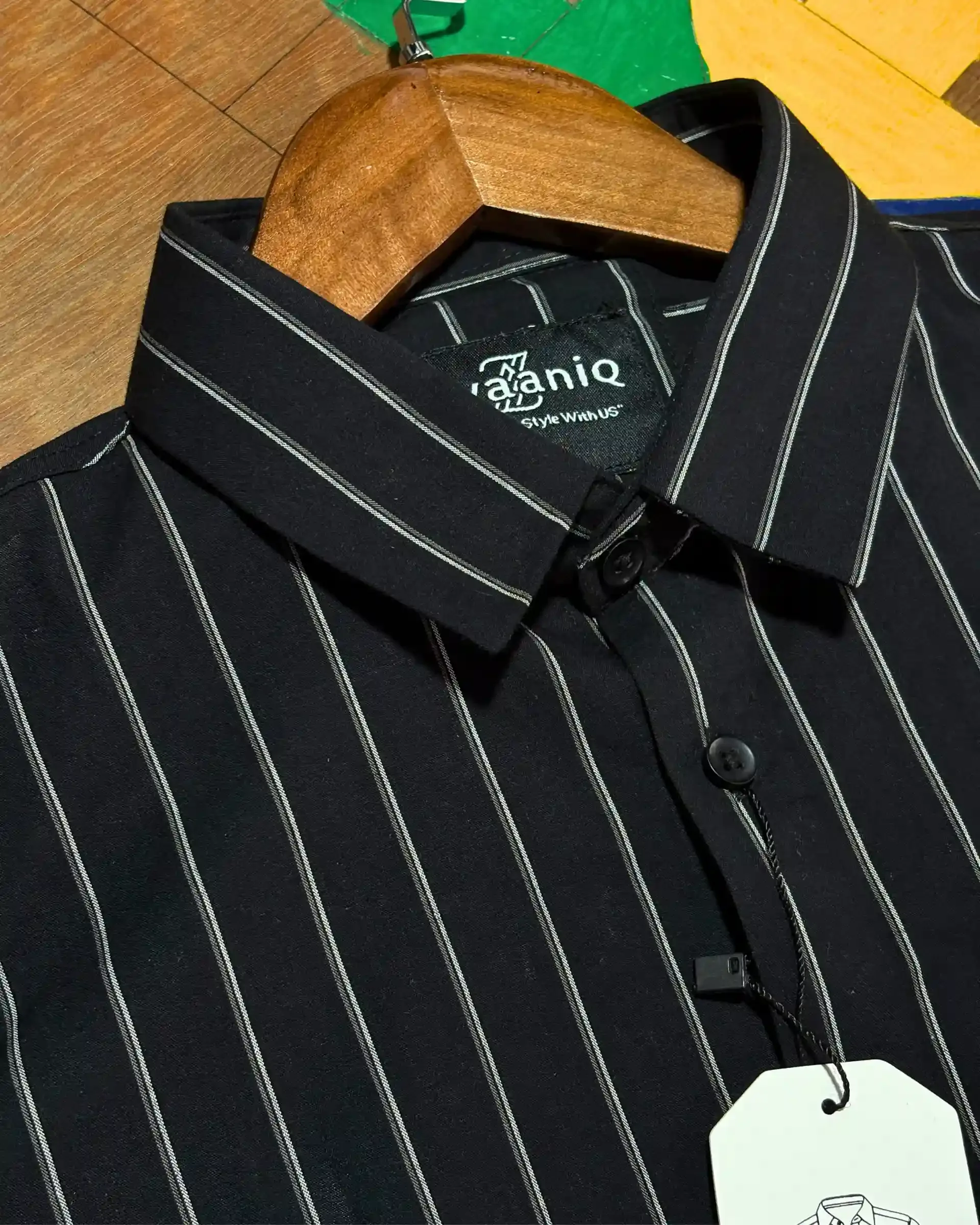 Classic Black & White Stripe Shirt