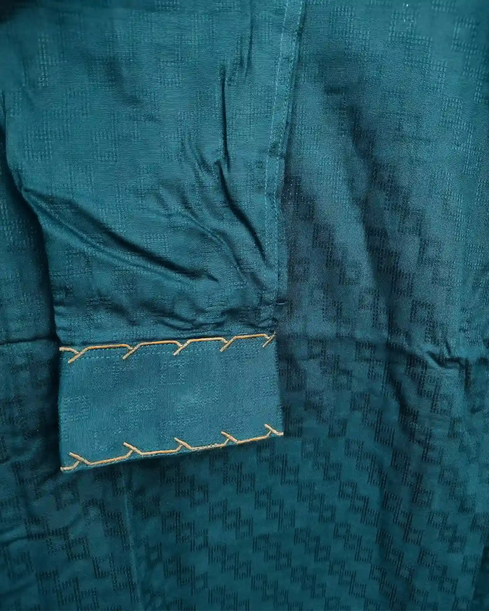 Royal Teal Jacquard Embroidered view 3