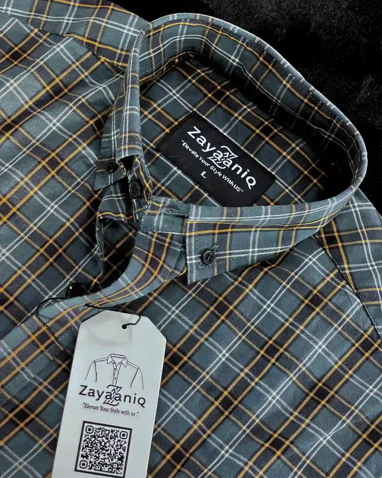 Dark Olive & Mustard Plaid
