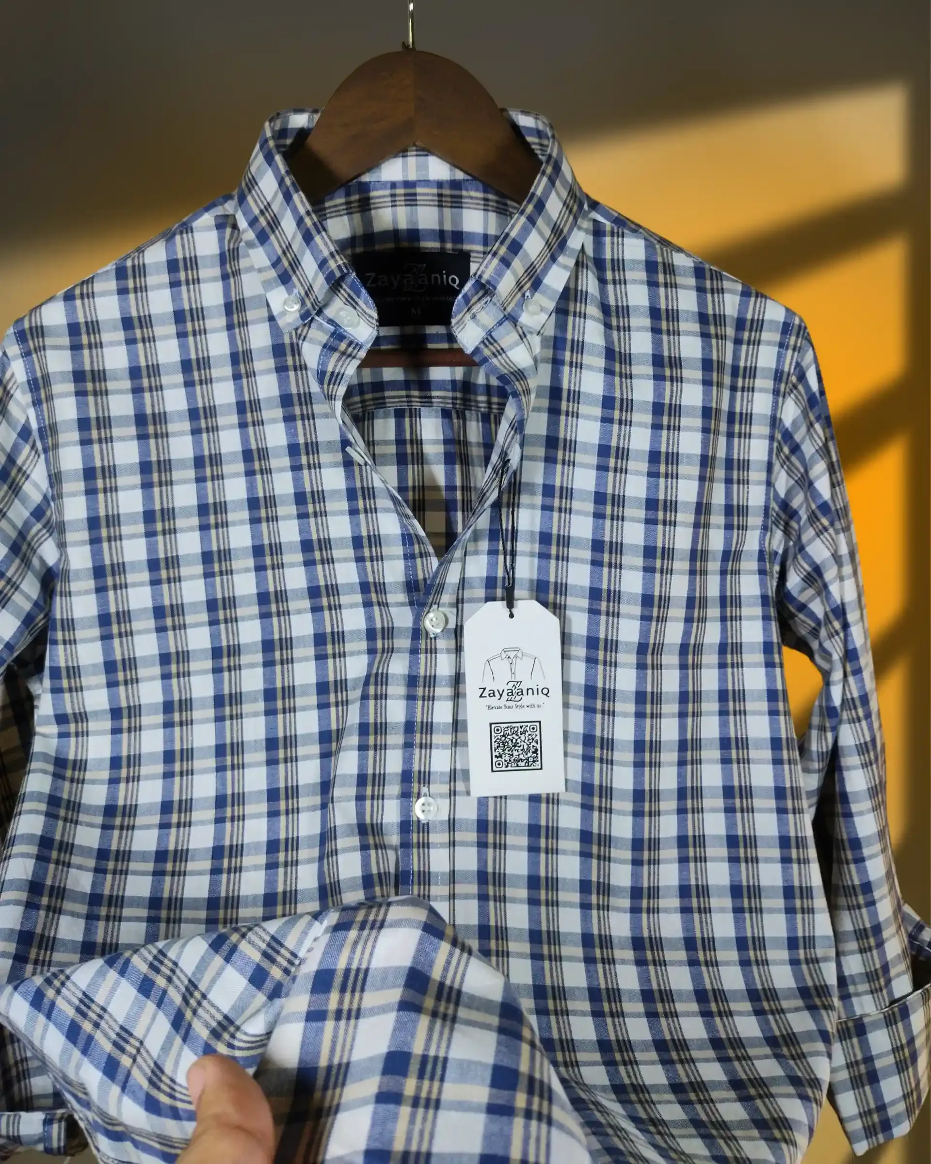 Classic Blue & Beige Plaid view 3