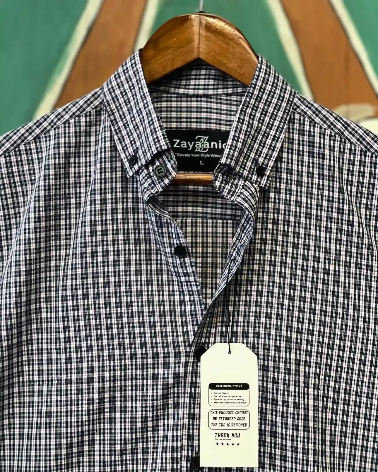 Red Micro-Check Export Cotton Shirt
