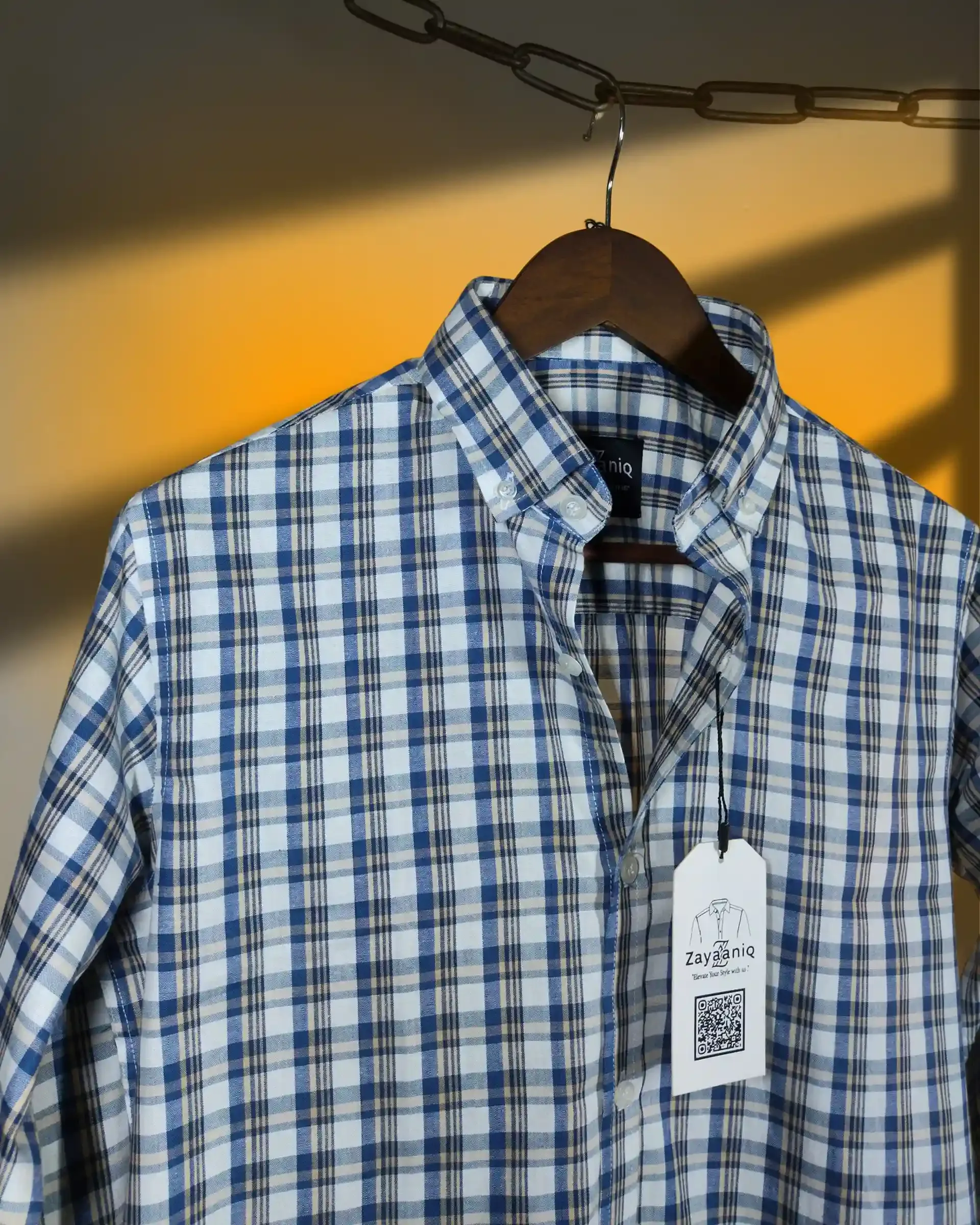 Classic Blue & Beige Plaid view 4