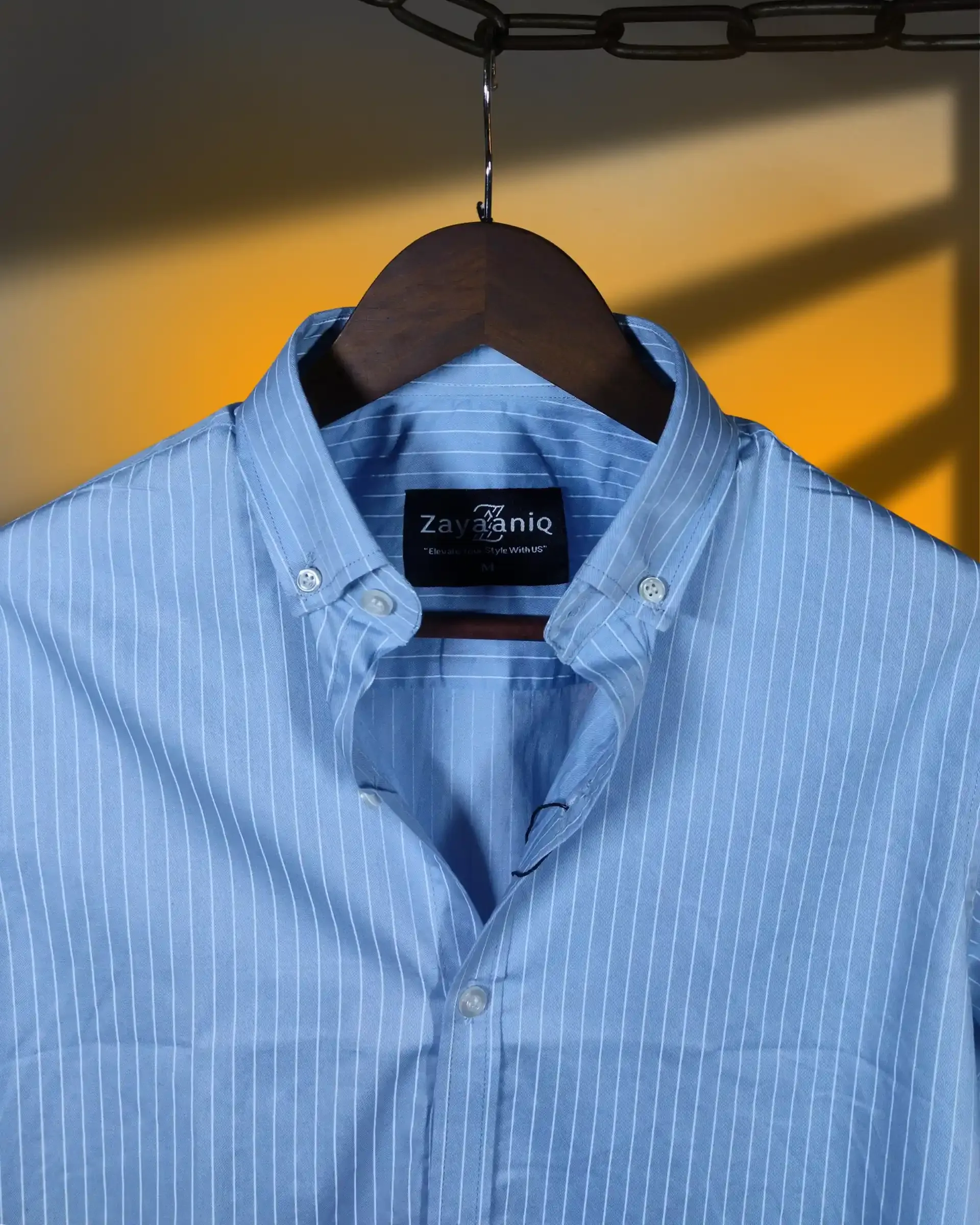 Sky Blue Pinstriped