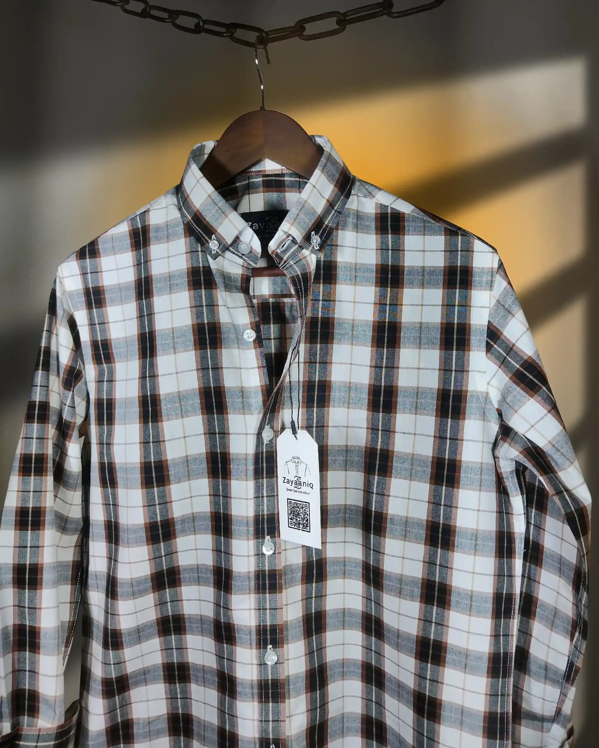 Earthy Brown & Olive Plaid view 4